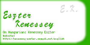 eszter kenessey business card